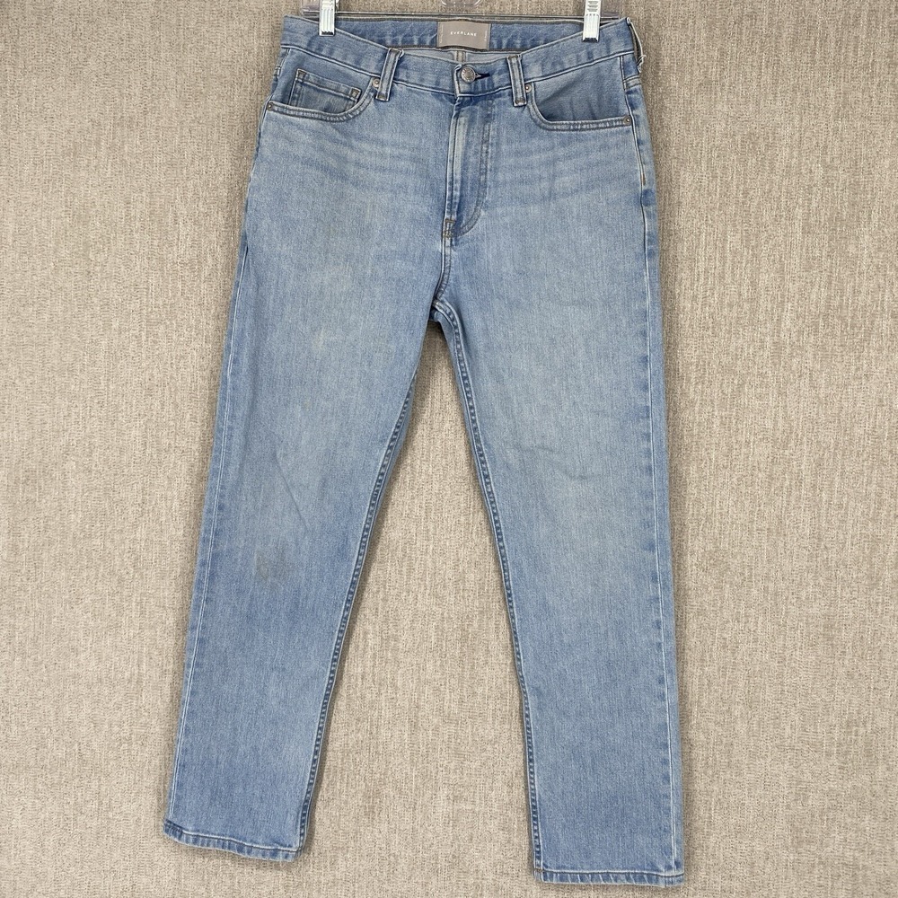 Everlane The Cheeky Straight Jeans 27 Light Blue Wash High Rise Denim